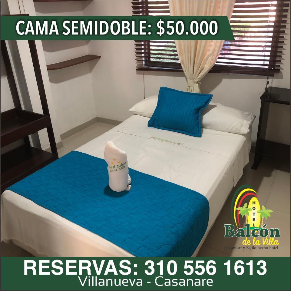 Habitación semidoble del Hotel Balcón de la Villa